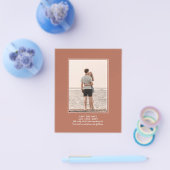 BUDGET FOTO Save the Date Terracotta Wedding Flyer (Enkel)