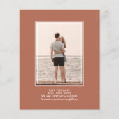 BUDGET FOTO Save the Date Terracotta Wedding Flyer (Voorkant)