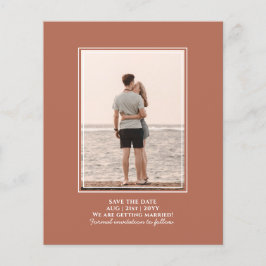 BUDGET FOTO Save the Date Terracotta Wedding Flyer