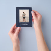 BUDGET FOTO Save the Dates Navy Blue BRUILOFT Flyer (Hand)
