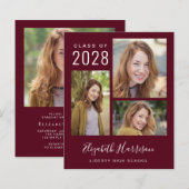 Budget Foto Script Burgundy Afstudeerfeest (Voorkant / Achterkant)