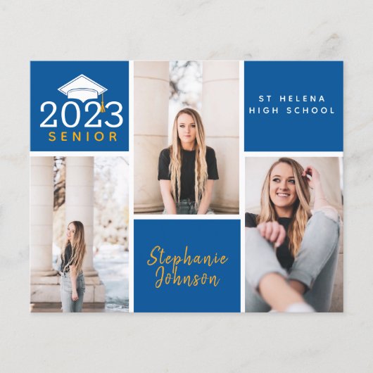 BUDGET Foto senior Afstuderen Briefkaart (Voorkant)