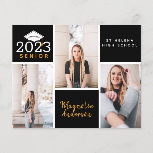 BUDGET Foto senior Afstuderen Briefkaart (Voorkant)