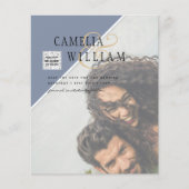 BUDGET Foto Sla de Datum Op BLUE QR Code RSVP Flyer (Voorkant)