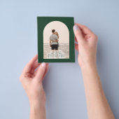 BUDGET FOTO Smaragdgroene Trouw Save The Date Flyer (Hand)