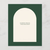 BUDGET FOTO Smaragdgroene Trouw Save The Date Flyer (Achterkant)