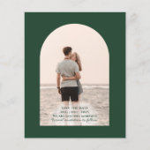 BUDGET FOTO Smaragdgroene Trouw Save The Date Flyer (Voorkant)