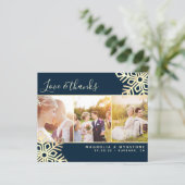 Budget Foto Snowflake Weddenschap Hartelijk dank (Staand voorkant)