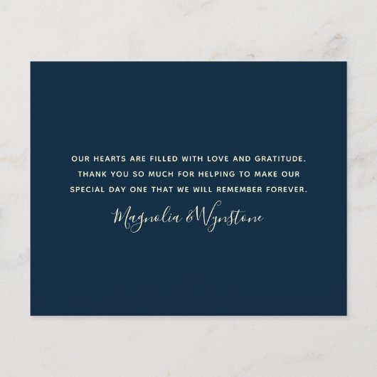 Budget Foto Snowflake Weddenschap Hartelijk dank (Achterkant)