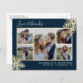 Budget Foto Snowflake Wedding Dank u Briefkaart (Voorkant / Achterkant)