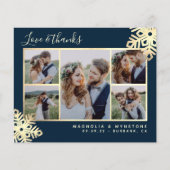 Budget Foto Snowflake Wedding Dank u Briefkaart (Voorkant)