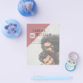 BUDGET FOTO SPAAR DATUM QR CODE RSVP Stof ROZE Flyer (Enkel)
