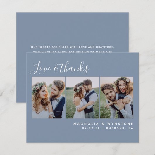 Budget Foto Stusty Blue Weddenschap Hartelijk dank (Voorkant / Achterkant)