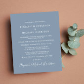 Budget Foto Stusty Blue Wedding Reception nodigt u