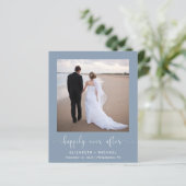 Budget Foto Stusty Blue Wedding Reception nodigt u (Staand voorkant)