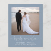 Budget Foto Stusty Blue Wedding Reception nodigt u (Voorkant)