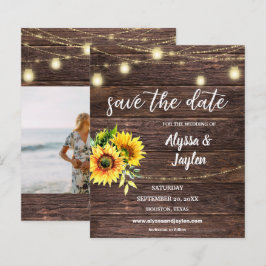 Budget Foto Sunflower Wood & Licht Sparen de Datum