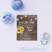 Budget Foto Sunflower Wood & Licht Sparen de Datum Flyer (Enkel)