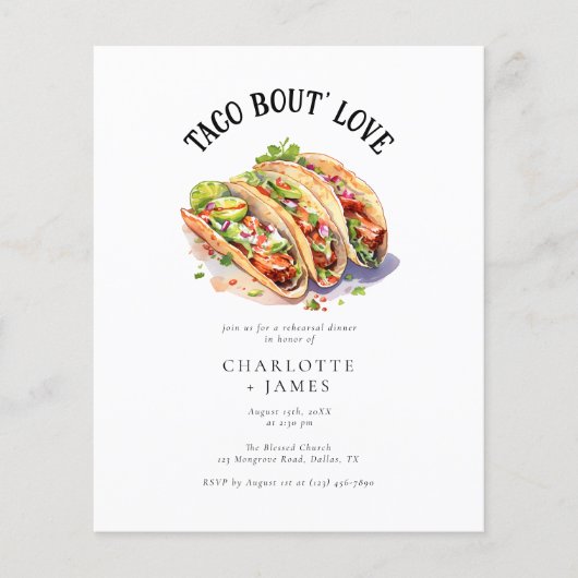 Budget Foto Taco Over Liefde Repetitie Diner (Voorkant)