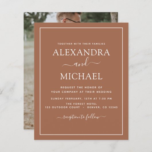 Budget Foto Terracotta Boho Wedding Simple (Voorkant / Achterkant)