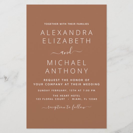 Budget Foto Terracotta Boho Wedding Simple (Voorkant)