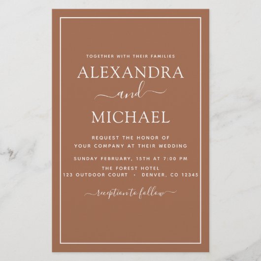 Budget Foto Terracotta Boho Wedding Simple (Voorkant)