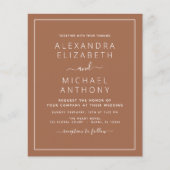 Budget Foto Terracotta Boho Wedding Simple Flyer (Voorkant)