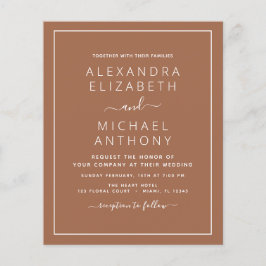 Budget Foto Terracotta Boho Wedding Simple Flyer