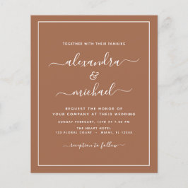Budget Foto Terracotta Boho Wedding Simple Flyer