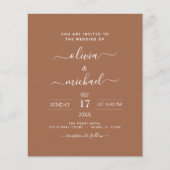 Budget Foto Terracotta Boho Wedding Simple Flyer (Voorkant)
