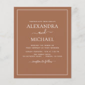 Budget Foto Terracotta Boho Wedding Simple Flyer (Voorkant)