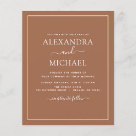 Budget Foto Terracotta Boho Wedding Simple Flyer
