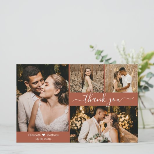 Budget Foto Terracotta Weddenschap Hartelijk dank (Staand voorkant)