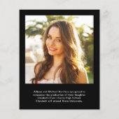 Budget Foto Trendy Black Afstuderen kondiging (Achterkant)