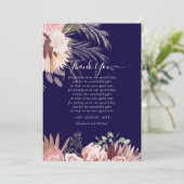 BUDGET Foto Trouw Dankkaart Pampas Gras Bruiloft (Staand voorkant)