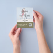 BUDGET FOTO TROUWEN QR SCANCODE UITNODIGINGEN FLYER (Hand)