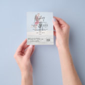 BUDGET FOTO TROUWEN QR SCANCODE UITNODIGINGEN FLYER (Hand)