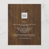 BUDGET FOTO TROUWEN QR SCANCODE UITNODIGINGEN FLYER (Achterkant)