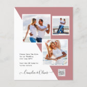 Budget foto trouwkaart save date QR code  (Voorkant)