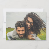 Budget foto trouwkaart save date QR code Kaart (Achterkant)