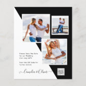 Budget foto trouwuitnodiging save date QR code (Voorkant)