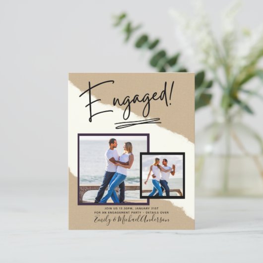 BUDGET FOTO UITNODIGING AANKONDIGING SCRIPT (Staand voorkant)