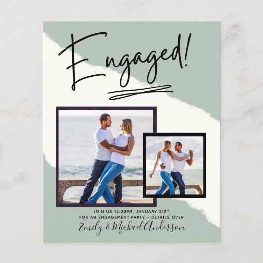 BUDGET FOTO UITNODIGING AANKONDIGING SCRIPT FLYER (Voorkant)