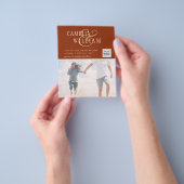 BUDGET Foto Uitnodiging Huwelijk Bewaar Datum QR C Flyer (Hand)