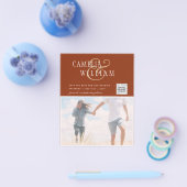 BUDGET Foto Uitnodiging Huwelijk Bewaar Datum QR C Flyer (Enkel)