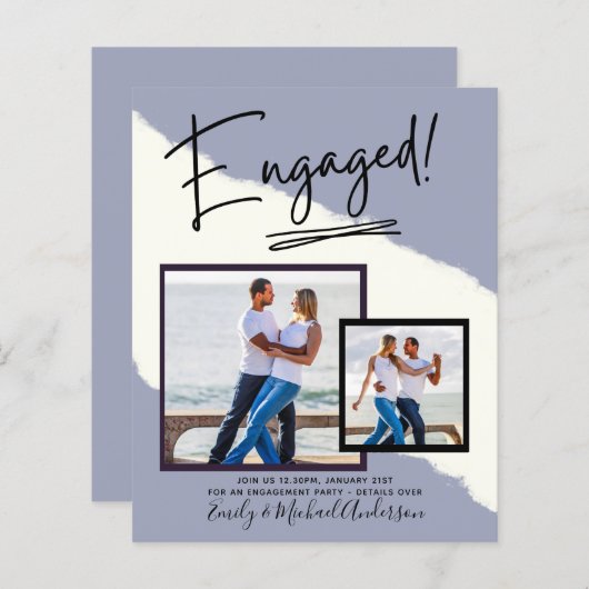 BUDGET FOTO UITNODIGING VERLOVINGSSCRIPT (Voorkant / Achterkant)