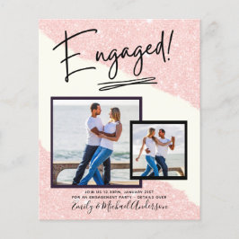 BUDGET FOTO UITNODIGING VOOR VERLOVING SCRIPT FLYER