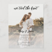 Budget Foto van de wedstrijd Knot Wedding Elopemen Flyer (Voorkant)