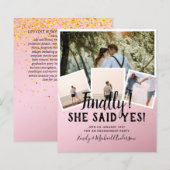 BUDGET FOTO Verloving Huwelijks UITNODIGING Aankon (Voorkant / Achterkant)