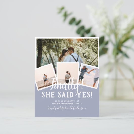 BUDGET FOTO Verloving Huwelijks UITNODIGING Aankon (Staand voorkant)